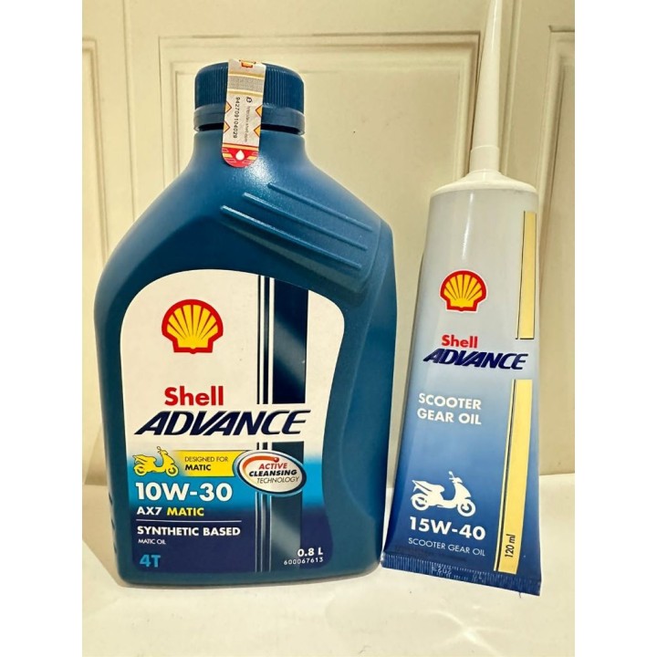 SHELL AUTOMATIC MOTORCYCLE OIL PACKAGE
